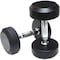 ULTIMAX Round Rubber Dumbbell Fitness Dumbbell Hand Weights Dumbbells Chrome Handle Dumbbell Professional Arm Muscle Exercise Equipment Gym and Home Fitness Equipment-1 Pcs (25Kg)