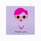 Greeting Card Miss You Text and 3D Wooden Embellishment with Coloured Envelope 10cm