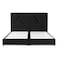 In House Janwa Velvet Bed Frame - King - 200x200 cm - Black