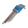 FIXTEC 9 pcs CR-V Ball Point Hex Key with Extra Long Arm
