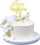 Party Time Gold Color Happy Birthday Acrylic Cake Topper Happy Birthday Cake Topper for Birthday Decoration/Happy Birthday Cake Decoration Item - Cake Topper