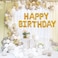 Gold Happy Birthday Balloons Decoration Set with Foil Letter Balloons Banner, 6 Latex Balloons, 2 Star Balloons, 4 Confetti Balloons for Indoor &amp; Outdoor Birthday Party Decorations and Supplies