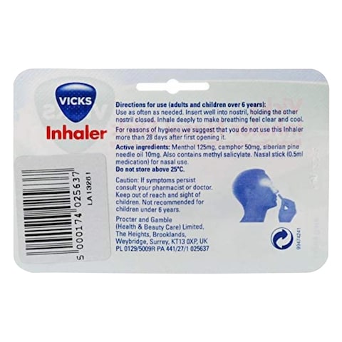Vicks Nasal Stick Inhaler 0.5ml