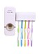 Generic Toothpaste Dispenser With Toothbrush Holder Set White