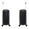Eminent Hard Case Travel Bag Cabin Luggage Trolley TPO Lightweight Suitcase 4 Quiet Double Spinner Wheels with TSA Lock KK30 Black