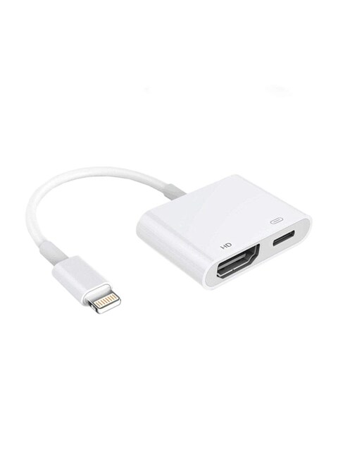 Generic Lightning To HDMI Adapter For Apple iPhone iPad White