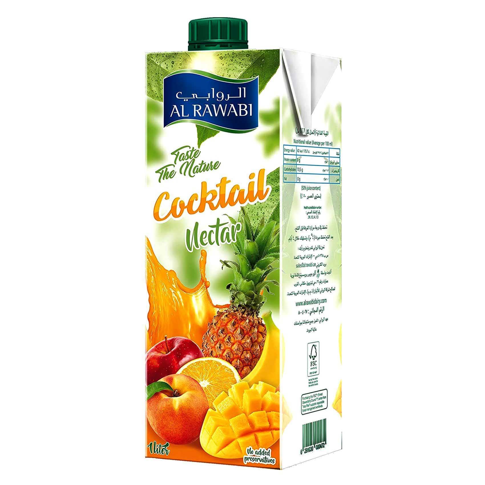 Buy Al Rawabi Cocktail Nectar Juice 1l Online Carrefour Qatar