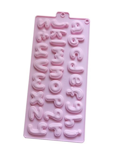 26 Cavities Chocolate Letter Silicone Mold Large Alphabet Baking Mold Abc Resin Mold Cake Pan Mold for Biscuit Ice Cube Tray
