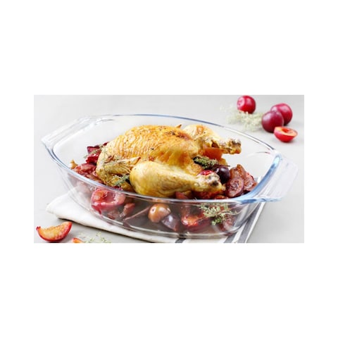 Pyrex Optimum Oval Roaster - 35x24 Cm - Clear