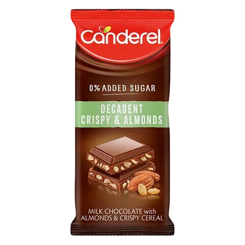 Canderel Milk Chocolate Decadent Crispy And Almonds Sugar Free 100 Gram