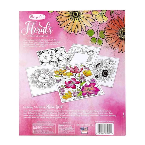 Crayola Florals Colouring Book 40 Pages