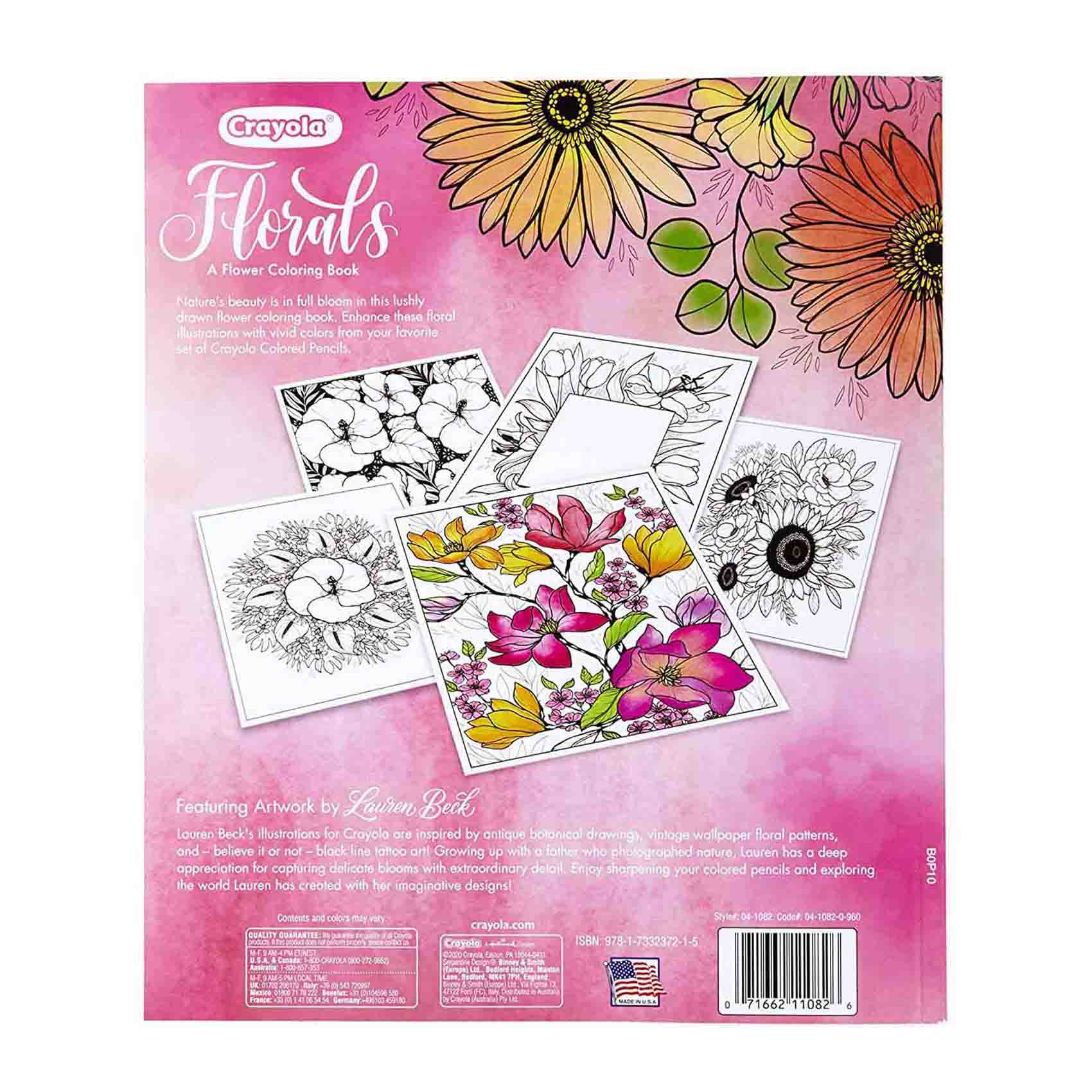 Crayola Florals Colouring Book 40 Pages