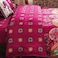 Vaulia Bohemia Exotic Patterns Design, Lightweight Microfiber Queen (Double) Size Duvet Cover Set, Bright Pink