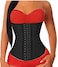 Aiwanto Small Waist Trainer for Women Sport Girdle Waist Trainer Corsets Hourglass Body Shaper Black S
