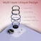 Moxedo Camera Lens Protector, 9H Tempered Glass, Aluminum Alloy Individual Ring Camera Cover Screen Protector Compatible for iPhone 12 (6.1 inch)/ 12 Mini (5.4 inch) (PURPLE)