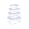 Lock2Go 4-Pcs. Set of Food Storage Containers with Lids 300, 600, 900, 1200 ml