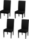 Fabric Stretch Removable Washable Dining Room Chair Cover Protector Seat Set of 4
