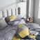 GOLDEN HOME  6-Piece Single Size Duvet Cover Set, 1 Duvet Cover + 1 Fitted Sheet + 4 Pillow Cases, Microfibre, Muesli