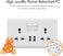 MODI Double Switch Wall Socket And 2 USB Outlet   Dual Switch Universal Wall Socket Tamper Resistant   Duplex Receptacle Wall Socket Charger Adapter Power Outlet Panel, White
