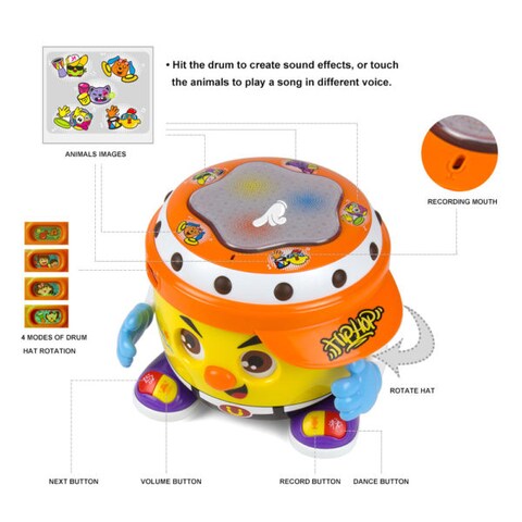 Hola Multifunctional Musical Toys Electronic Robot Toy with Music &amp; Lights