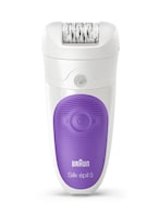 Buy Braun - Epilator With 4 Attachments White/Purple in UAE