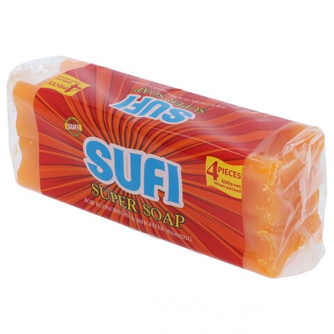 Sufi Super Soap 600 gr (Pack of 4)