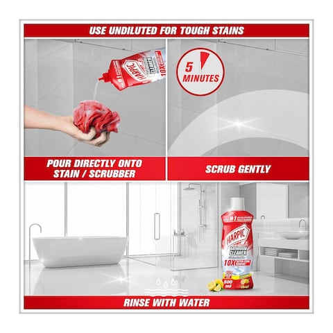 Harpic Bathroom Cleaner, Lemon - 500 ml