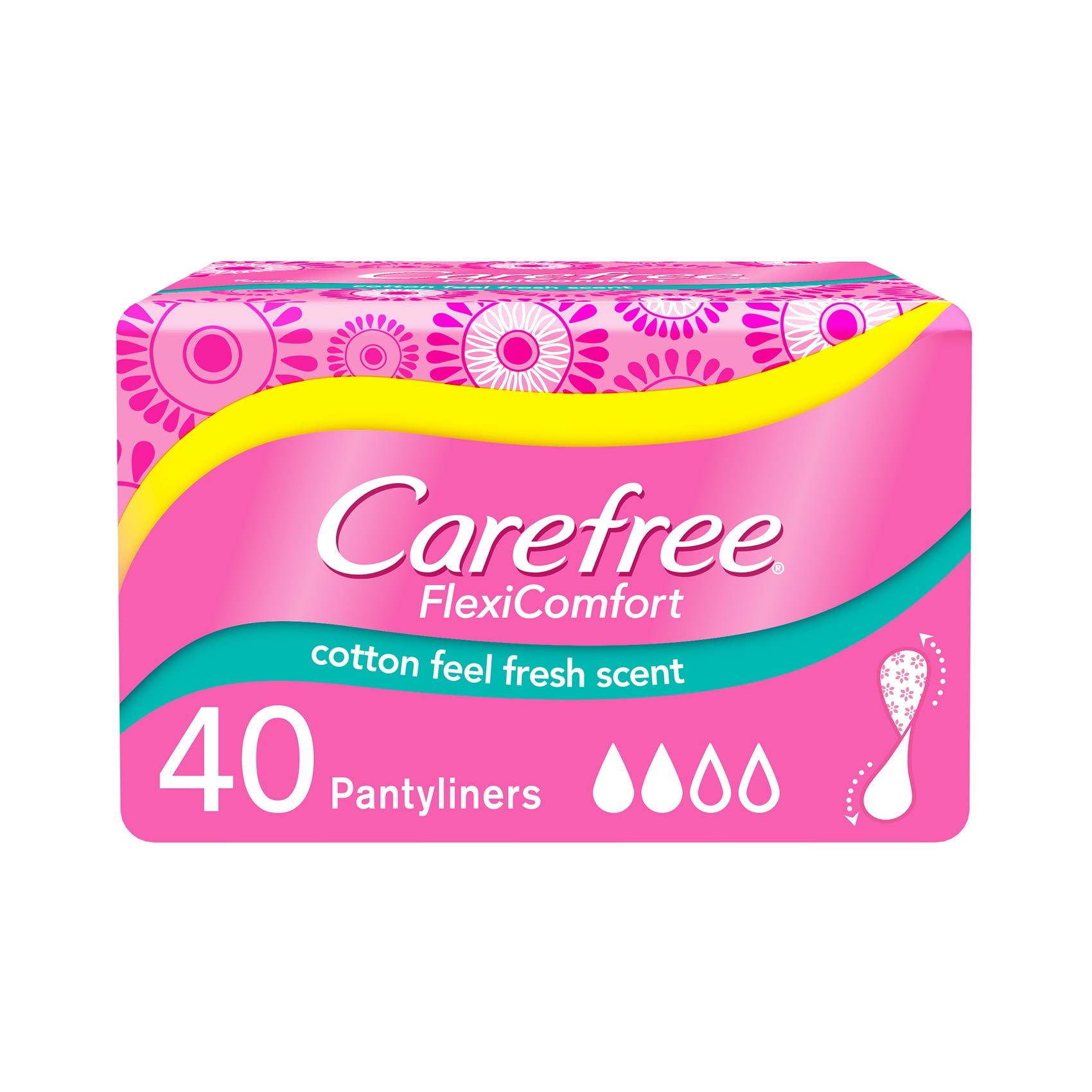 كير فري فوط اليومية فليكسي كومفورت رفيعة للغاية ملاءمة قصوى بنعومة القطن والعطرالمنعش 40 فوطه