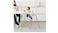 Highchair with safety belt, white/silver-colour