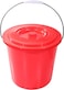 Delcasa 15Ltr Plastic Bucket With Lid Strong Handle Red 15 Liter, Multicolor Dc1640