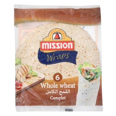Mission Whole Wheat Flour Tortilla Wraps 370g (6 Pieces)