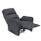 In House Velvet Rocking &amp; Rotating Recliner Chair - Dark Grey - AB09