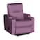 In House Velvet Rocking &amp; Rotating Cinematic Recliner Chair With Cups Holder - Light Purple - AB08