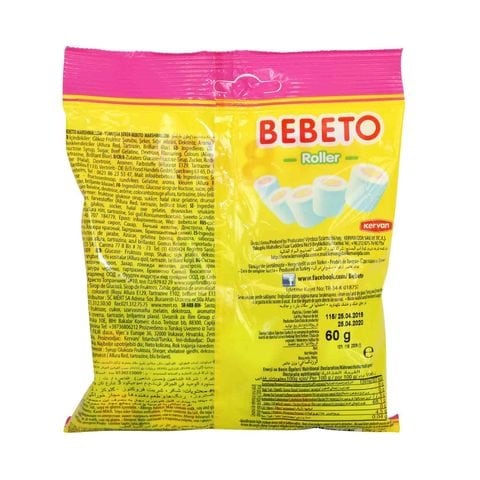 Bebeto Roller Marshmallow - 60 gm