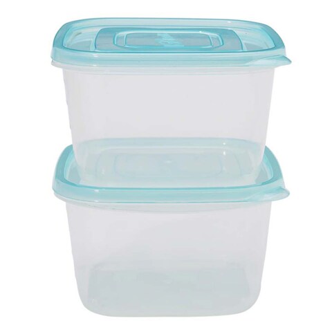 Lock &amp; Lock  Ez Lock Pastel Square Food Container 970ml Pack of 2