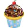 Qualatex Chocolate Frosted Cupcake Foil Balloon- 35-Inch Size
