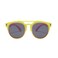 Atom baby sunglasses, K112-10, Polarized UV400 sunglasses for Girls, Age 3-10 Matte yellow and Red frame , pink temple, smoke polarized  lens