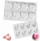 Generic Silicone Mold 3D Diamond Heart High Circle Ball Double Layer Cherry Shape Bakeware Mold Chocolate Soap Cake Dessert Diy Tools 8 Cavity 3D Diamond Heart Shape