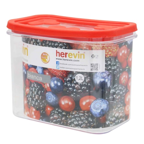 HEREVIN STOR CANISTER WITH LID 1.2L