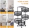 LIYING Multi-Layer Kitchen Storage Shelf, Rotatable Steel Rack ,4  Movable Wheels , Fruit Vegetable Snack Organizer Stand Household Shelf (5F, Black)