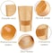 Food Pouches 12pcs Size 13x9x3cm Kraft Stand Up Food Bags, Zip Lock Reusable Packing Pouches with Transparent Window and Tear Notch Thicken Heat Sealable, or Storing, Cookie and Snack, Paper Pouch