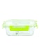 Royalford 2-Compartment Food Container Clear/Green 2X600ml