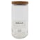 Billi Glass Canister With Wooden Lid Clear And Brown 1L