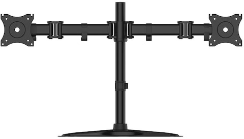 Ntech Dual LCD Monitor Mount (05308), Free Standing Fully Adjustable Desk Fits Two Screens Up To 27&quot;, Full Motion, 45&deg;~ -45&deg; Tilt, 180&deg; Swivel, 360&deg; Rotate, 17.6Lbs Capacity, W/Grommet Base