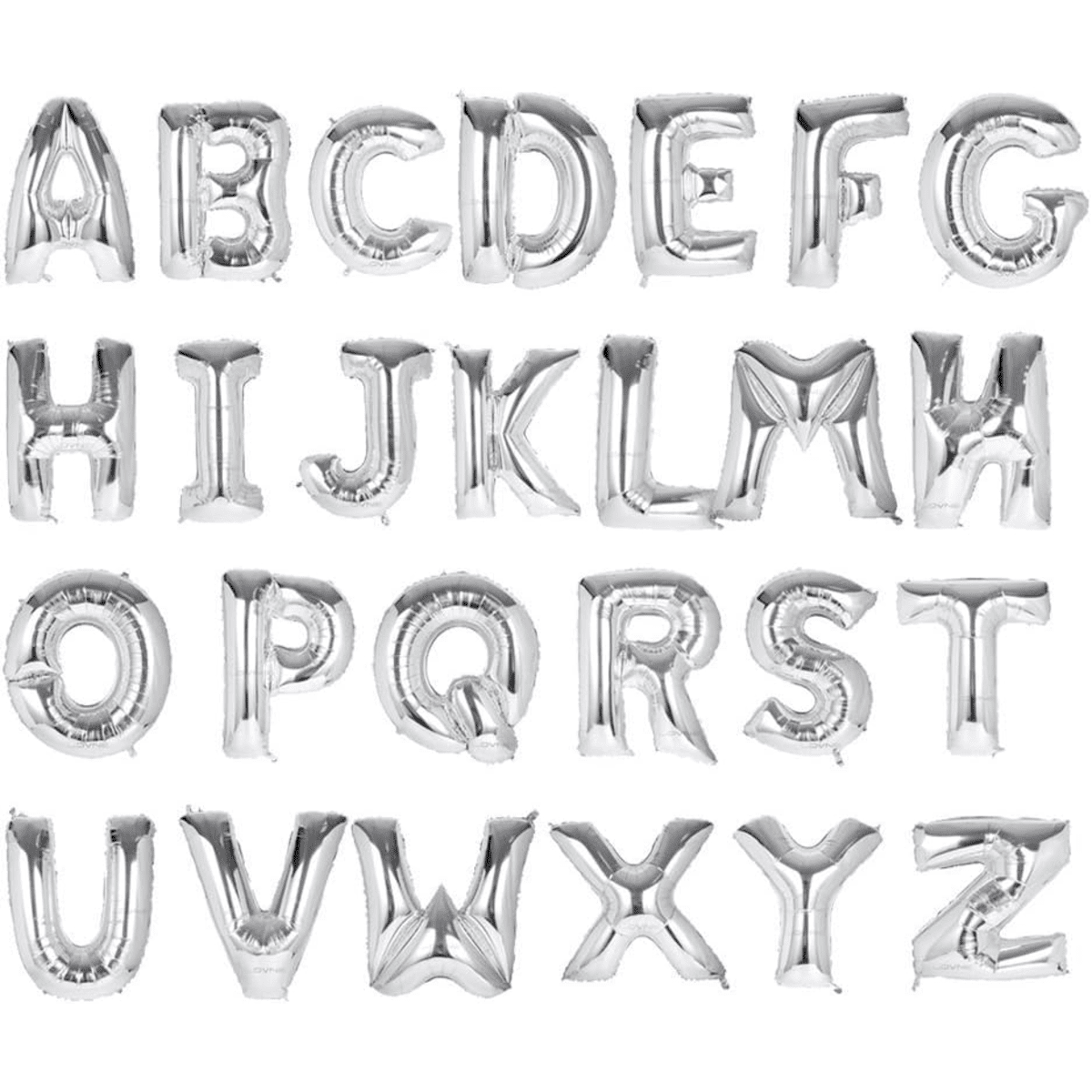 ALPHABET  O  BALLOONS 32 INCH FOR DECORATION SILVER IN COLOUR