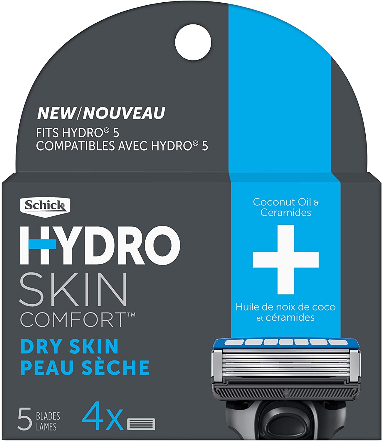 Buy Schick Hydro Skin Comfort Dry Skin 5 Blade Razor Refills, 4 Count ...