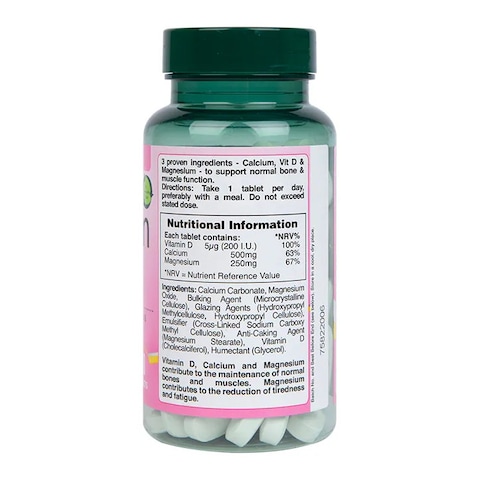 Holland &amp; Barrett Calcium + Magnesium &amp; Vitamin D 60 Tablets