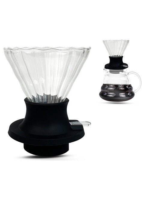 قمع تقطير V60 و نقع القهوة مع صمام بطريقة كليفر مقاس 02