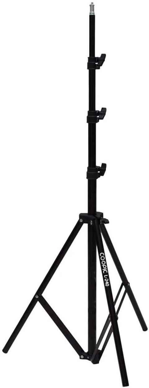 Coopic L240 Aluminum Alloy Photo Studio Light Stand 7.9Ft/94.4 Inch/240cm/2.4m With 1/4&quot; Screw For Studio Kits, Video Light, Softbox, Reflectors, Umbrella.
