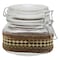 Straw Cover Glass Jar Square 1300ml